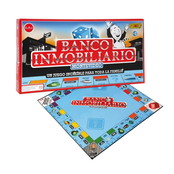 Banco Inmobiliario Montevideo Monopoly Board Game: Family Fun 8+ by Royal