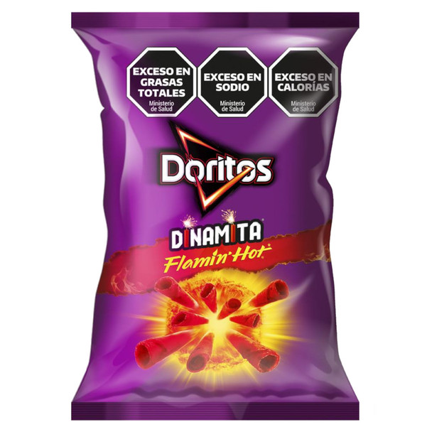 Doritos Dynamite Flamin Hot Corn Snack with Cheese, Chili & Lime Flavor - Sabritas, 70 g / 2.46 oz