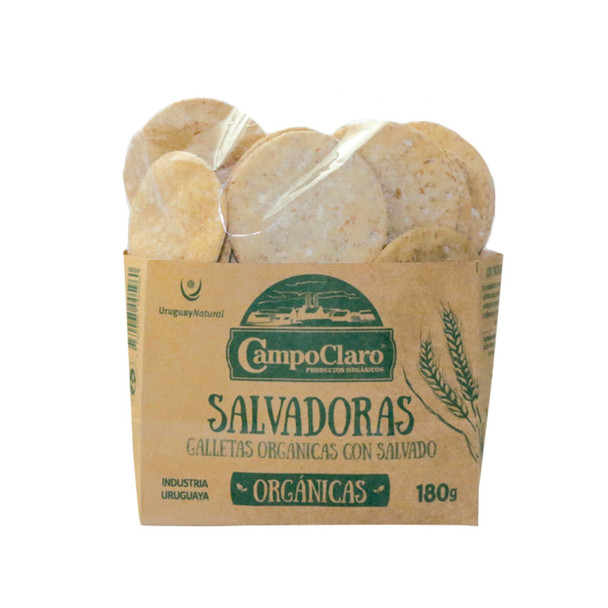 Campo Claro Organic Savior Biscuits with Bran Salvadoras, 180 g / 6.35 oz