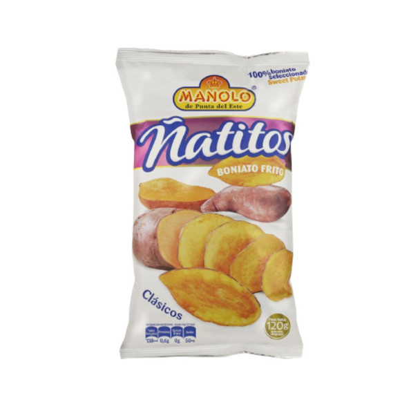 Manolo Ñatitos Fried Sweet Potato Chips Boniato Frito, 120 g / 4.23 oz bag