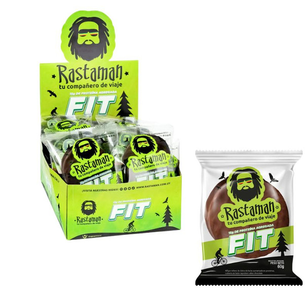 Rastaman Fit Protein Alfajor with Dulce de Leche, 60 g / 2.12 oz (box of 12)
