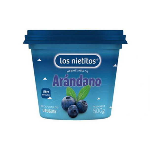 Los Nietitos Mermelada de Arándanos Clásica Classic Blueberries Marmalade From Uruguay, 500 g / 17.6 oz