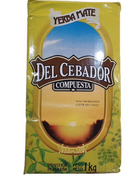 Del Cebador Yerba Mate Compuesta Yerba Mate with Mixed Herbs from Uruguay, 1 kg / 2.2 lbs (pack of 8)