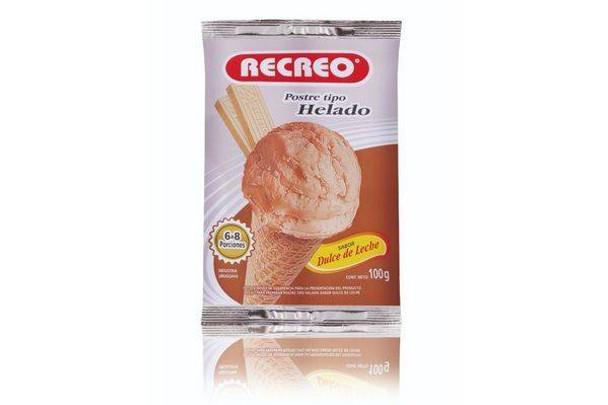 Recreo Helado Recreo Dulce de Leche Powder Ready To Make Ice Cream 6 to 8 Servings, 100 g / 3.5 oz pouch
