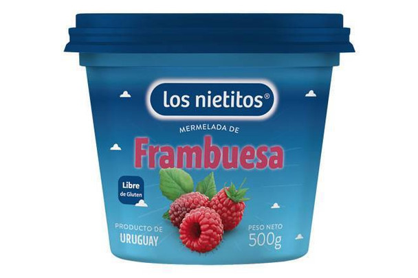 Los Nietitos Mermelada de Frambuesa Clásica Classic Red Berries Marmalade, 500 g / 17.6 oz