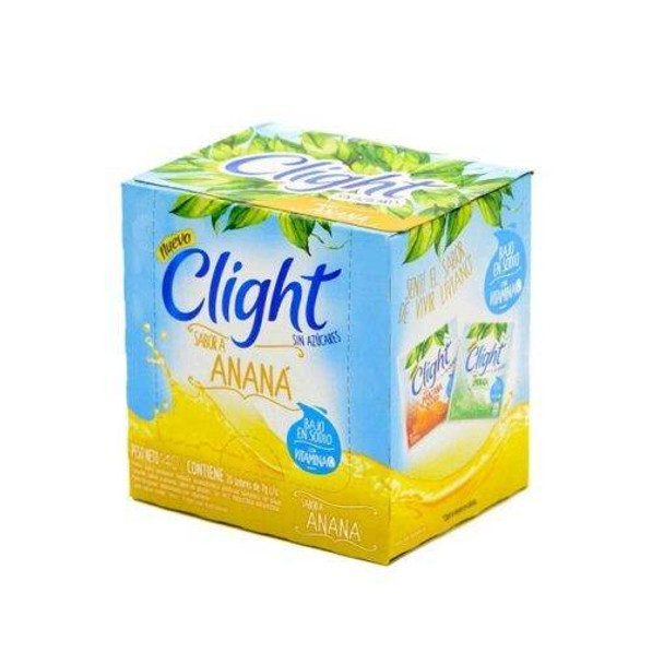 Jugo Clight Anana Powdered Juice Anana Flavor No Sugar, 7 g / 0.24 oz (box of 20)