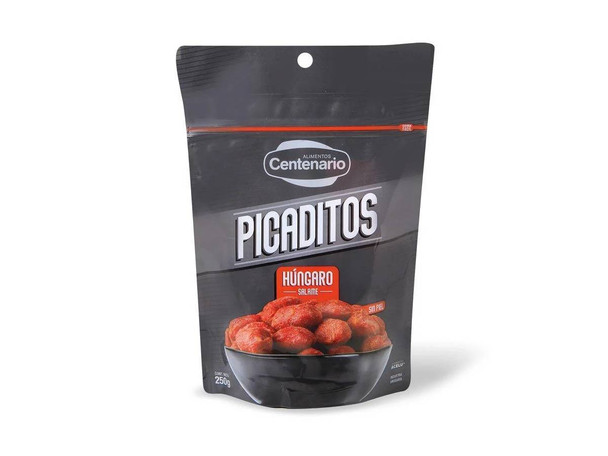 Centenario Picaditos Salame Hungaro Sin Piel Sealed Salami Hungaro Snack from Uruguay, 100 g / 3.52 oz sealed bag