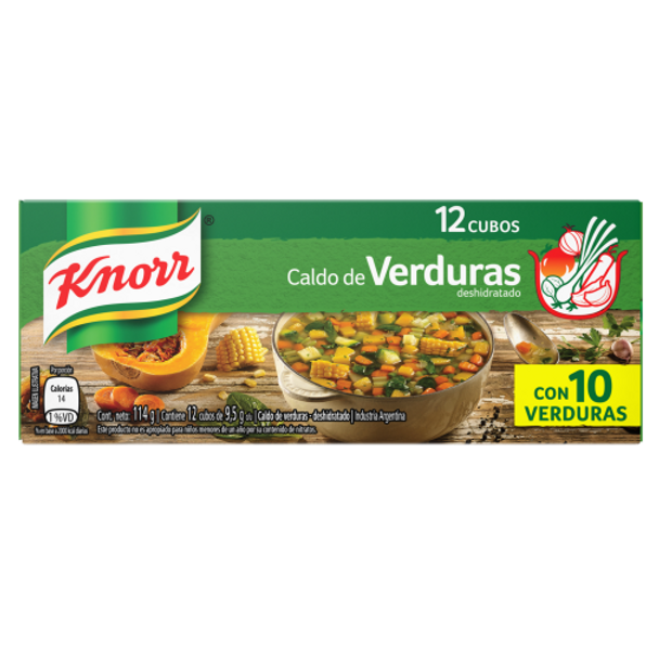 Knorr Caldito Sabor Verdura Dehydrated Veggie Soup Broth, 114 g / 4.02 oz (12 caldos per box)