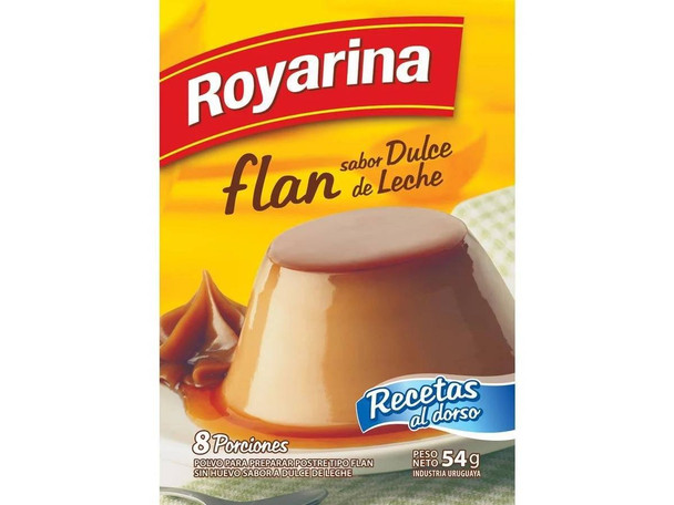 Royarina Polvo Para Preparar Flan Sabor Dulce de Leche, 54 g / 1.90 oz