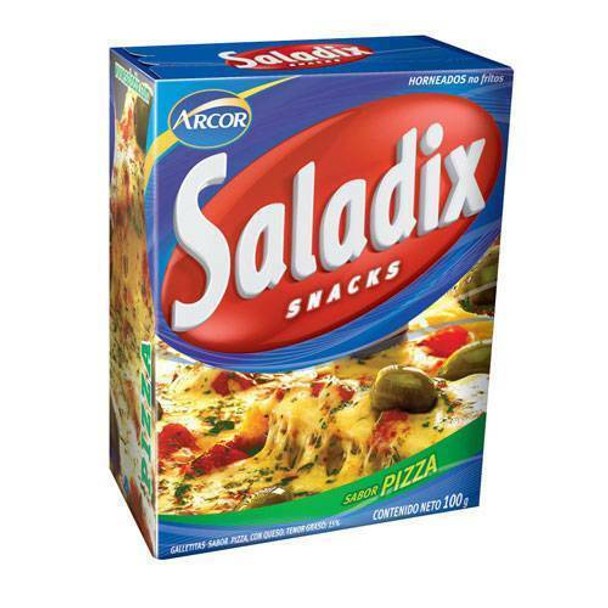 Arcor Saladix Pizza Cheese Snacks, Baked Not Fried, 100 g / 3.5 oz box