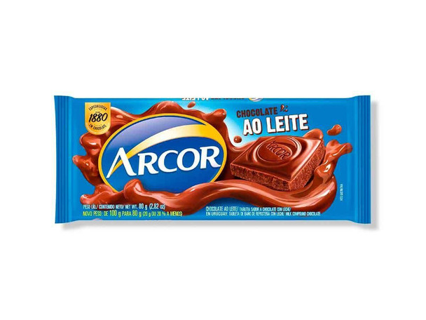 Arcor Chocolate Clasico Negro Milk Chocolate flavor, 100 g / 3.52 oz
