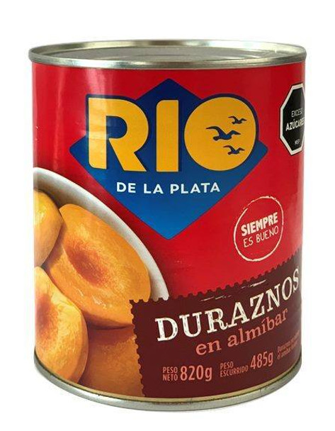 Rio De La Plata Duraznos En Almibar Clasicos Peaches in Syrup Classic Canned, 820 g / 28.9 oz