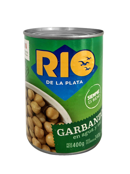 Rio De La Plata Garbanzos Canned Chickpeas in Water and Salt, 400 g / 14.10 oz