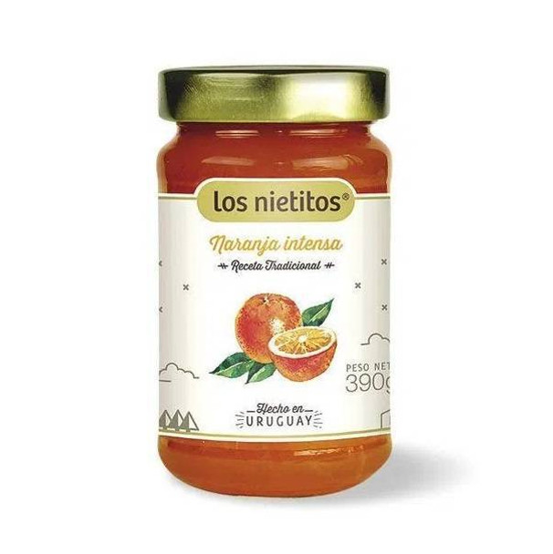 Los Nietitos Mermelada de Naranja Intensa Receta Tradicional Intense Orange Marmalade, 390 g / 13.76 oz