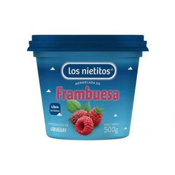 Los Nietitos Mermelada de Frambuesa Clásica Classic Red Berries Marmalade From Uruguay, 500 g / 17.6 oz