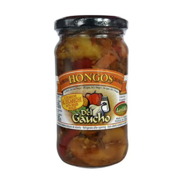 Del Gaucho Hongos al Escabeche con Pickles, 350 g / 12.34 oz