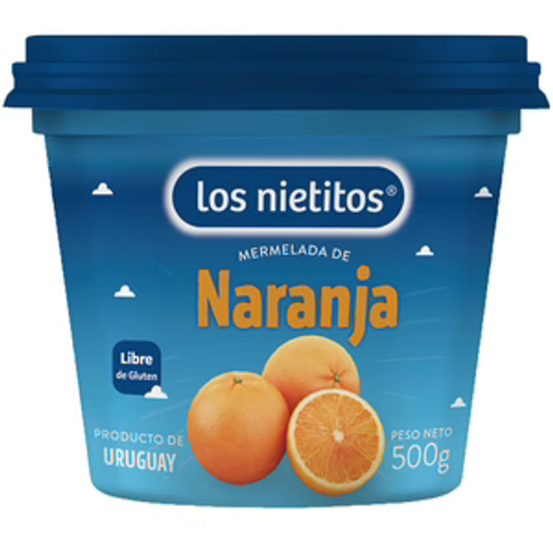 Los Nietitos Mermelada de Naranja Clásica, 500 g / 17.63 oz