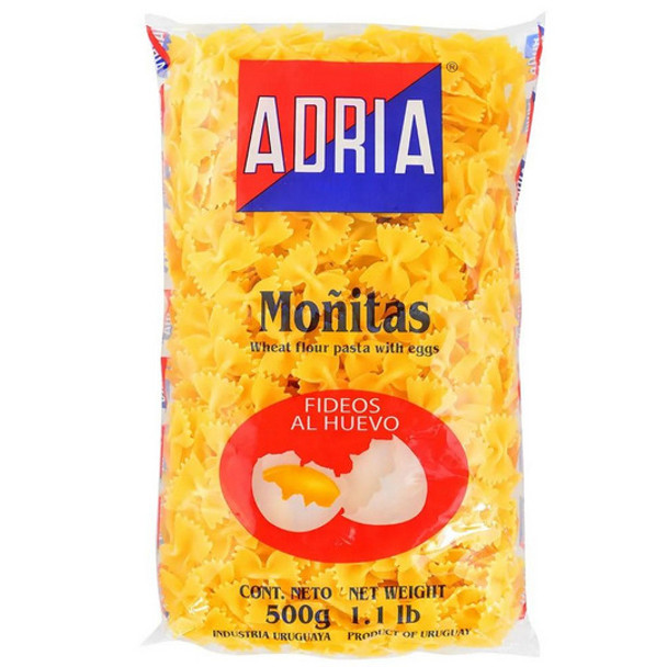 Adria Moñitas Pastas Fideos al Huevo, 500 g / 17.63 oz (pack por 3)