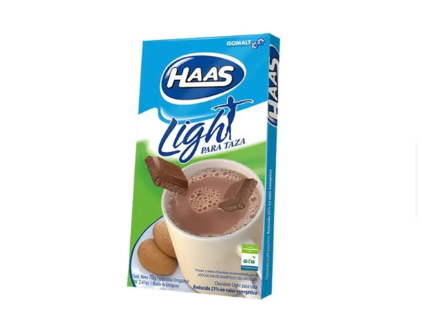 HAAS Chocolate Light Para Taza, 70 g / 2.46 oz