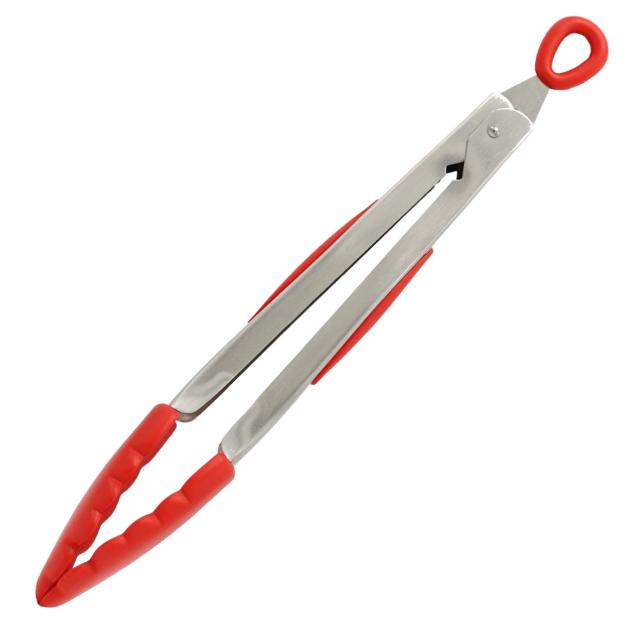 Mastrad 12'' Stainless And Silicone Tongs - Red