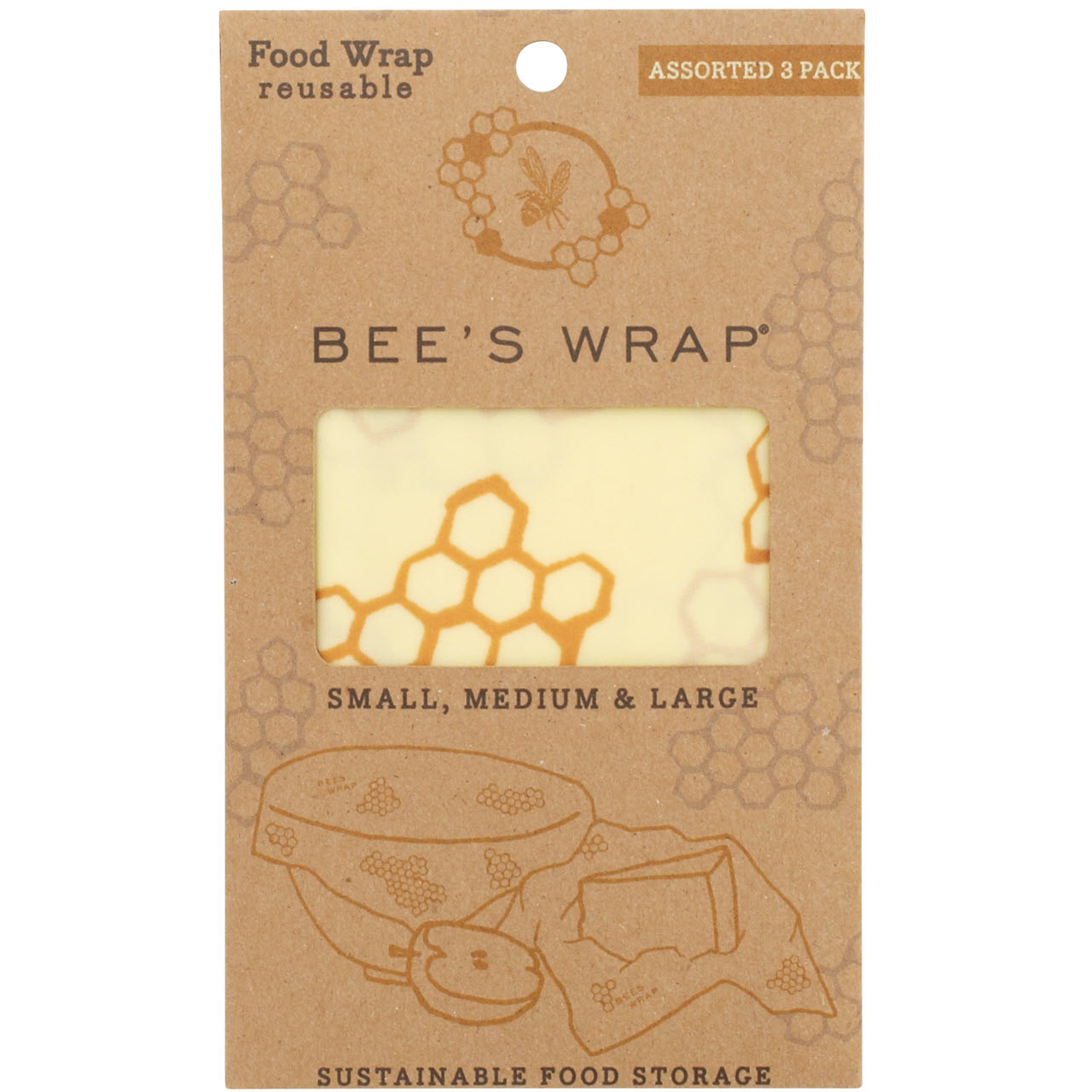 Bee's Wrap Food Storage, Assorted - Set of 3