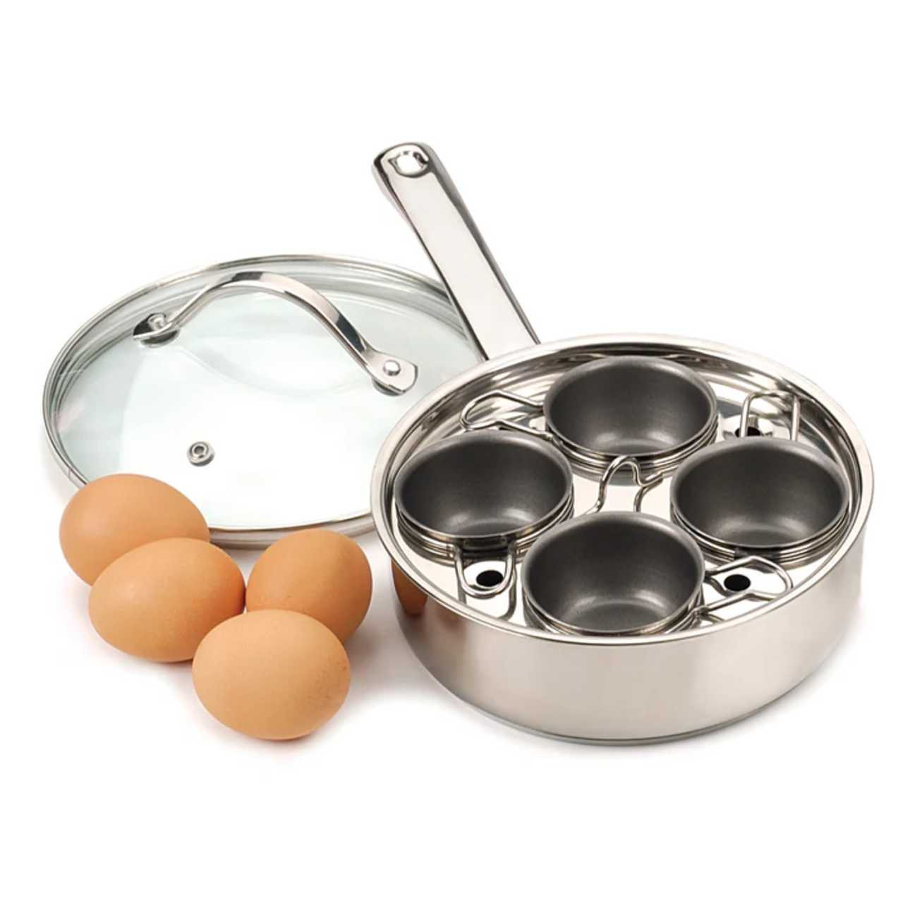 RSVP International Stainless Steel Egg Poacher Set - Thumbnail 2