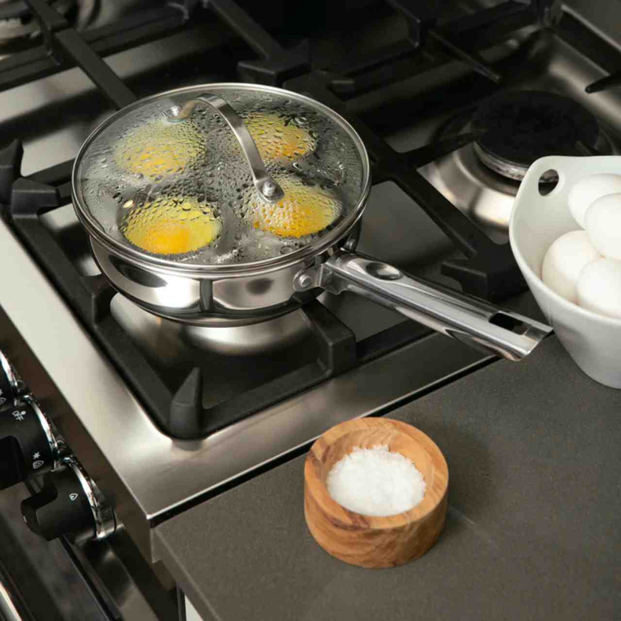 RSVP International Stainless Steel Egg Poacher Set - Thumbnail 4