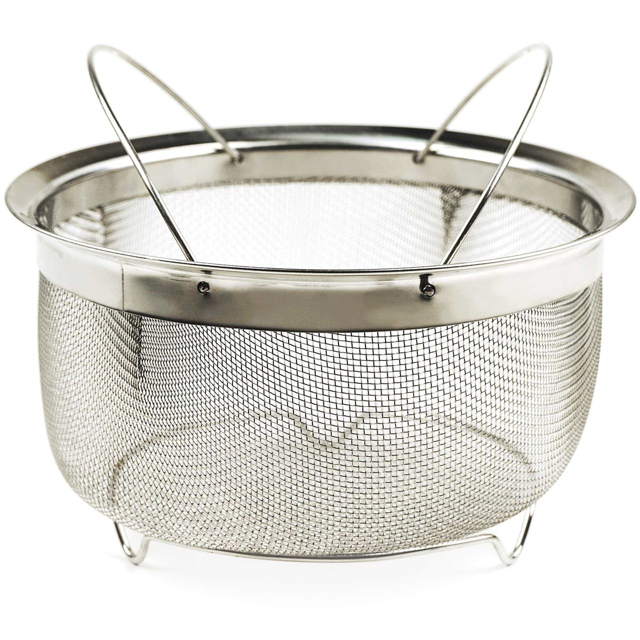 RSVP Endurance Stainless Steel Mesh Basket with Folding Handles - Thumbnail 2