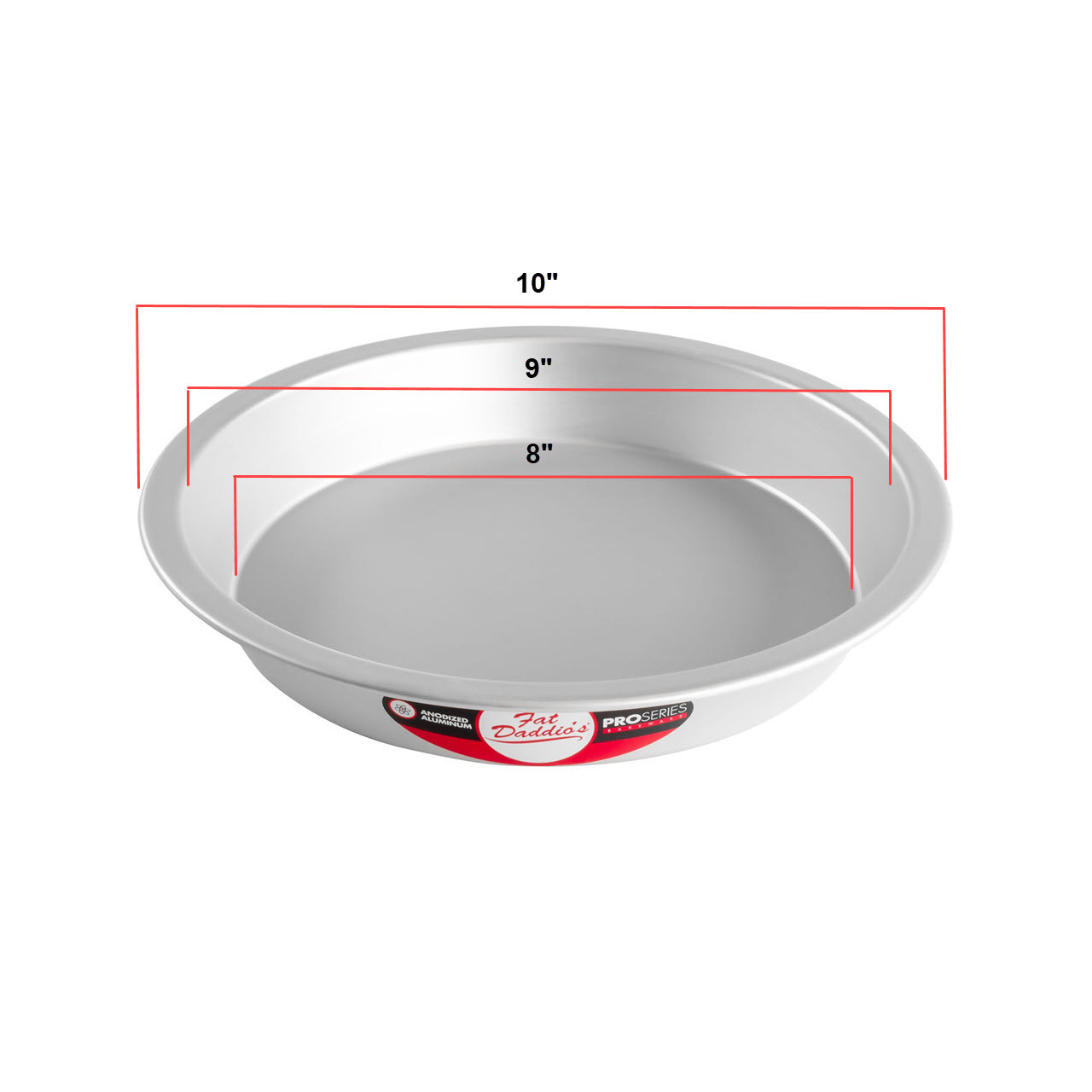  Fat Daddio's Anodized Aluminum Round Cake Pan, 8 x 2 Inch: Home  & Kitchen