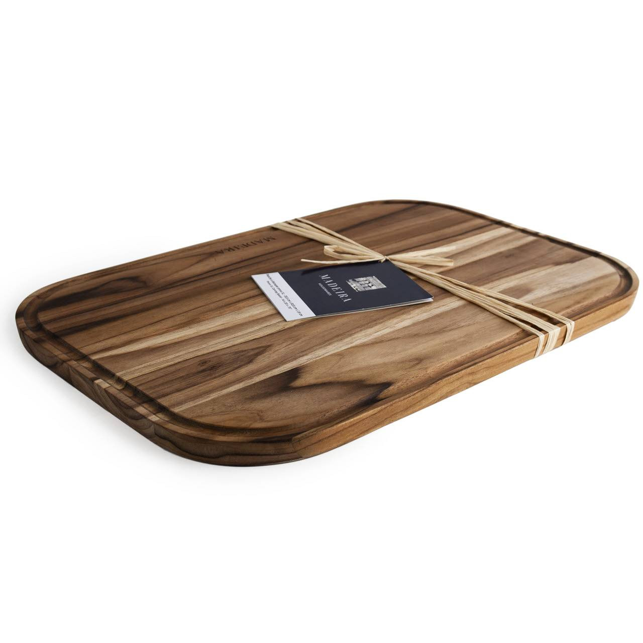Madeira Housewares Edge Grain Teak Carving Board