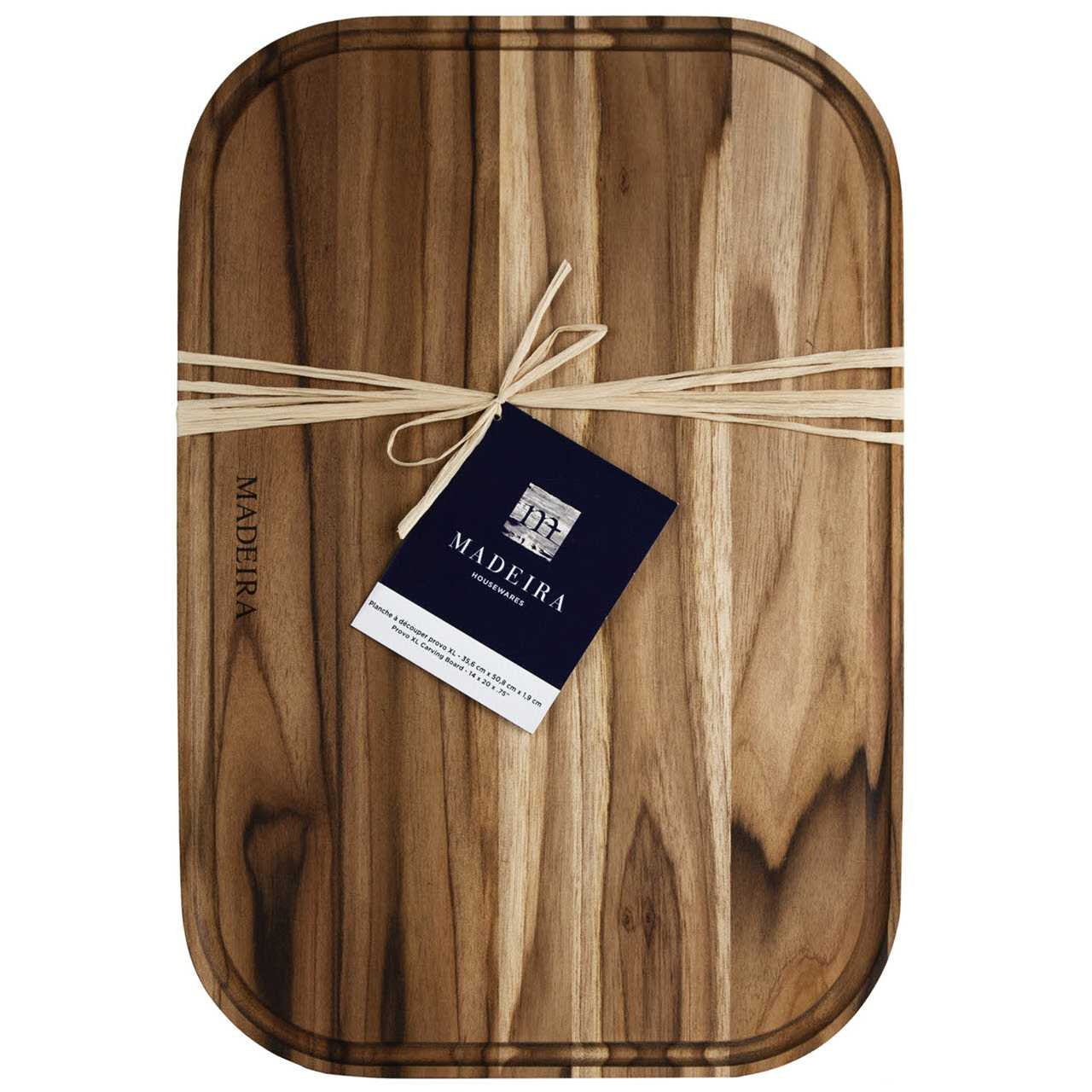 Madeira Housewares Edge Grain Teak Carving Board - Thumbnail 2