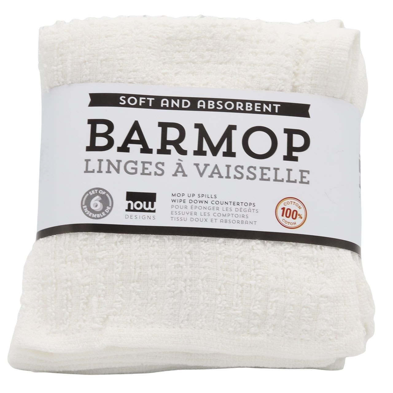 Now Designs Bar Mop Towels White Sm | Because You Cook