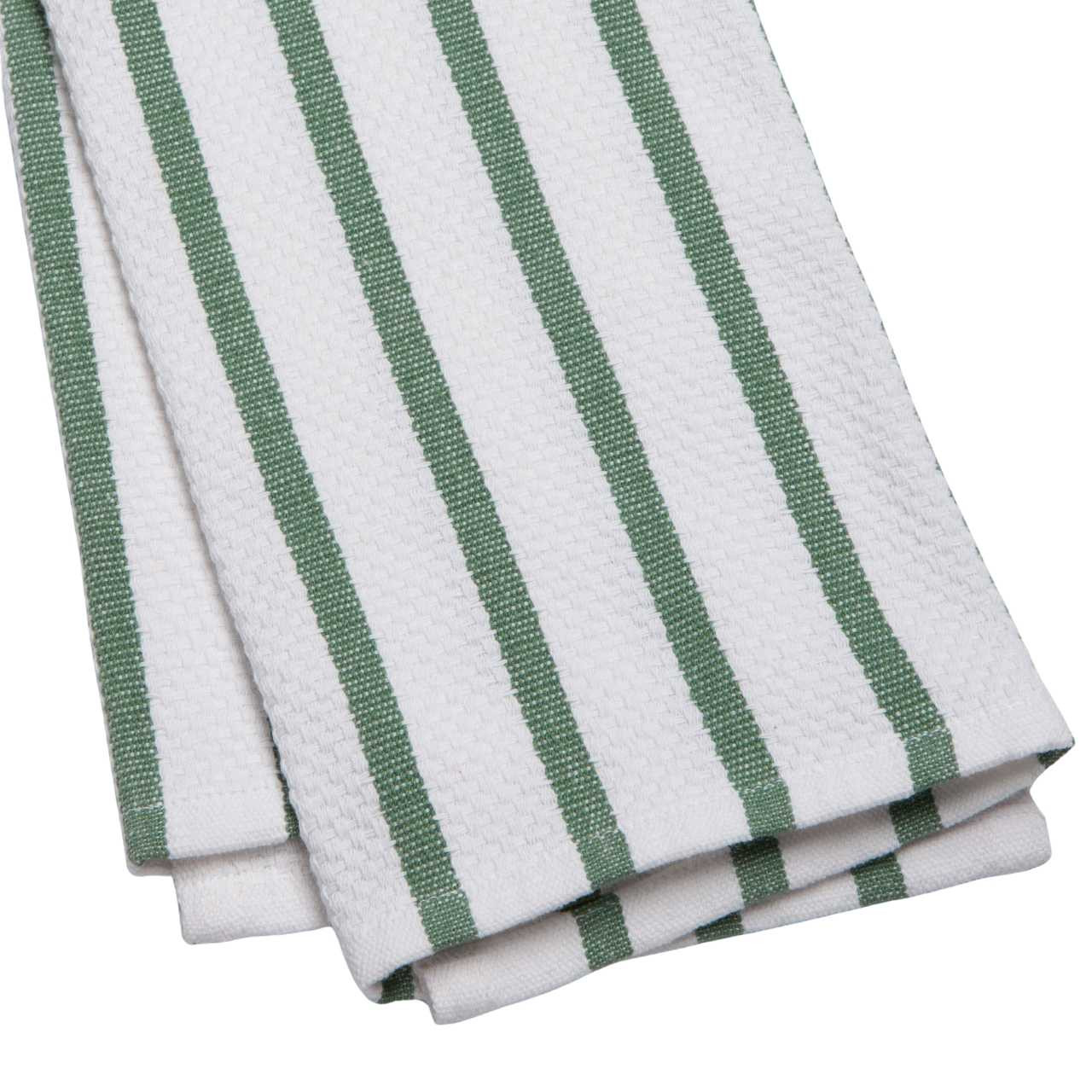 Now Designs Elm Green Stripe Dish Towel - Thumbnail 3