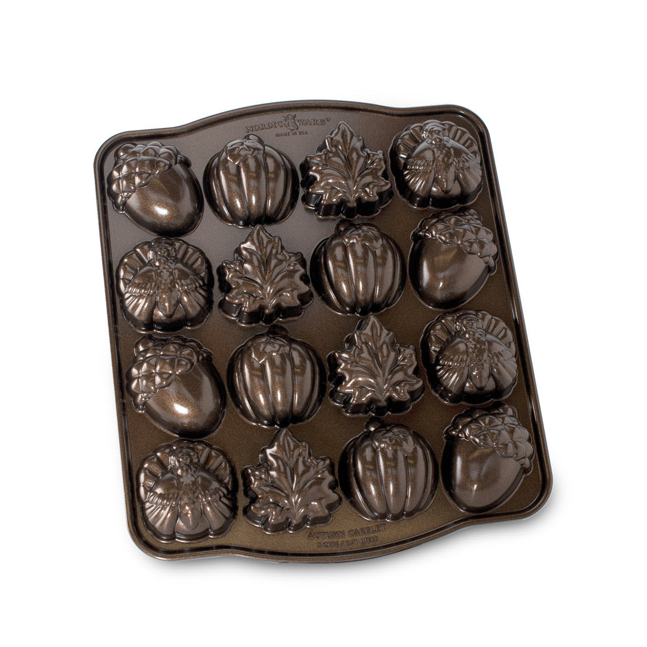 Nordic Ware Autumn Cakelet Pan Bronze | Because You Cook