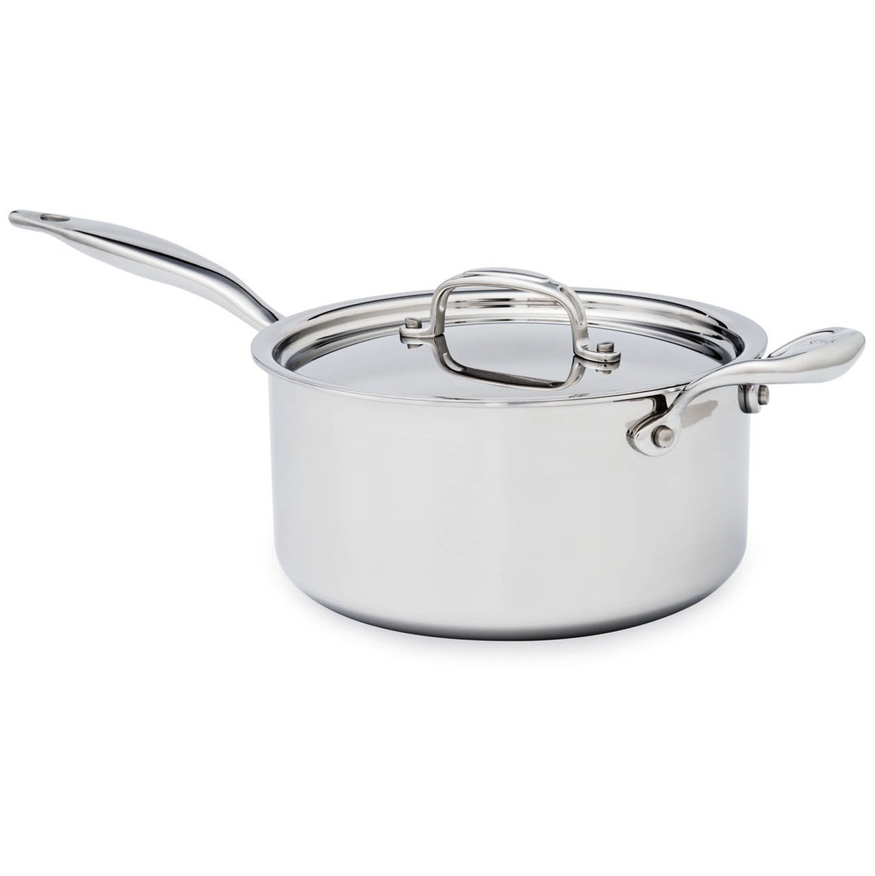 4-quart Covered Stainless Steel Saucepan