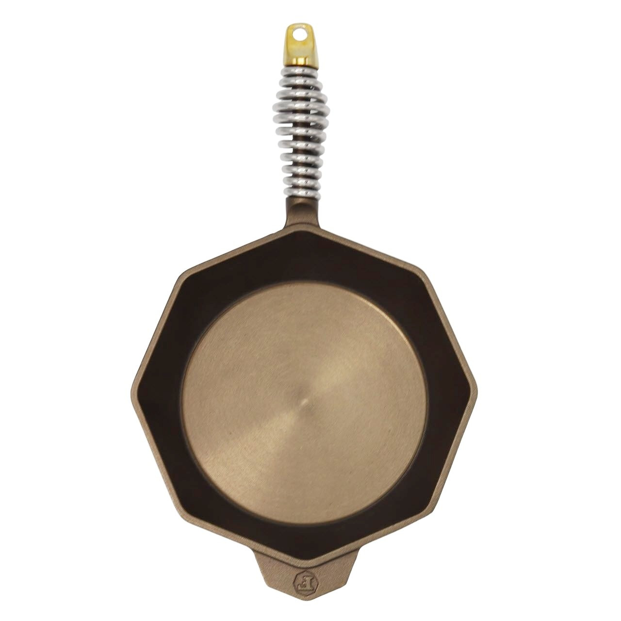 FINEX S8-10001 8 Octagonal Pre-Seasoned Cast Iron Skillet with Speed Cool  Spring Handle