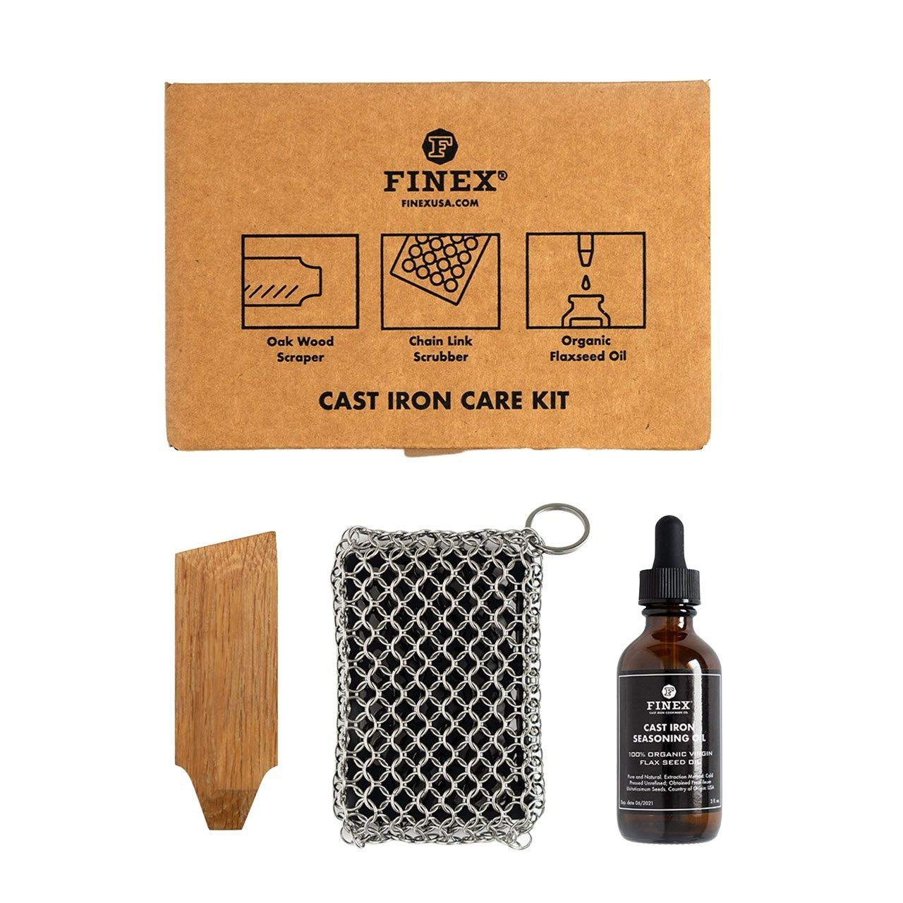 Finex 3 Piece Cast Iron Care Kit