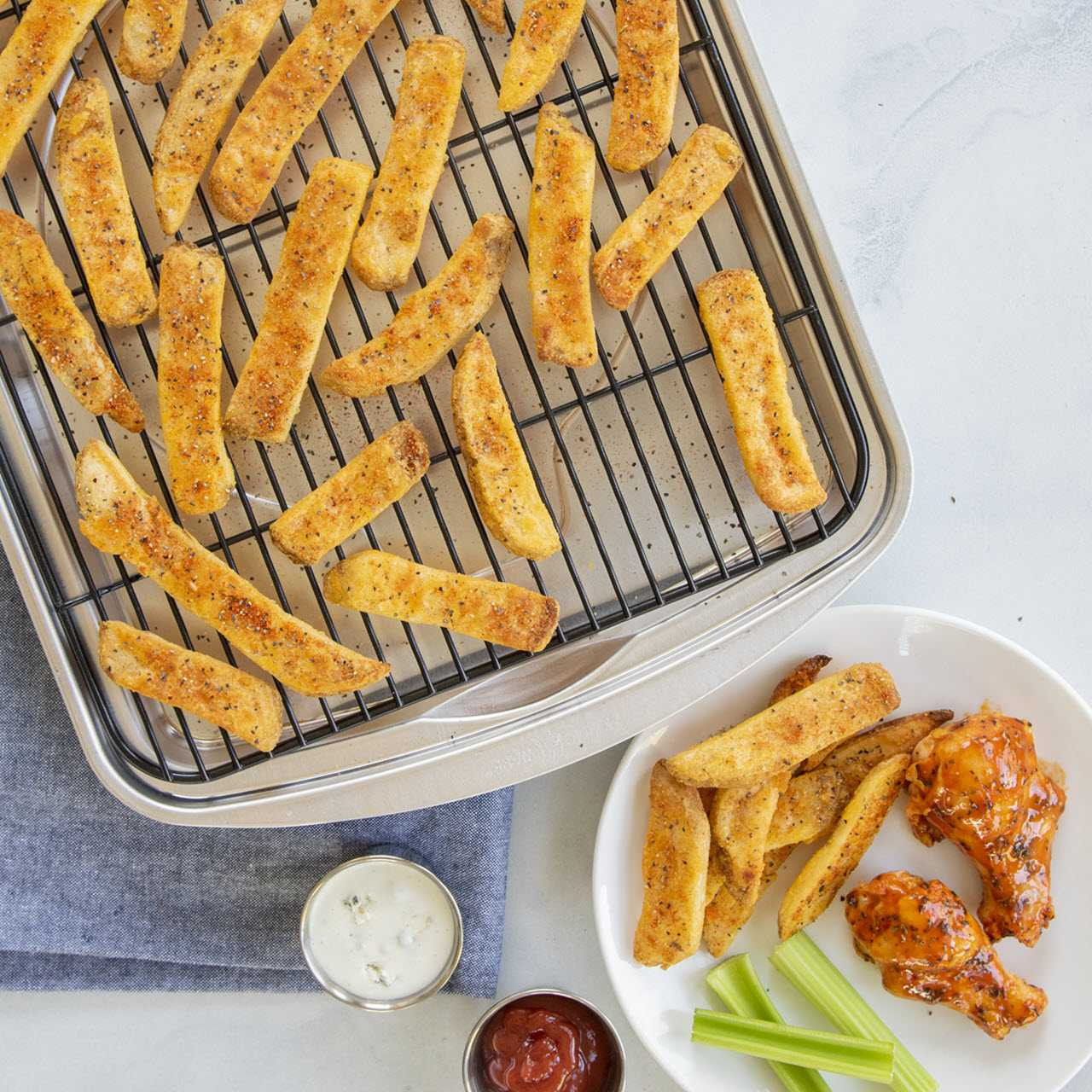 Air Fryer Crisping Basket & Tray Set for Oven, Crispy tray