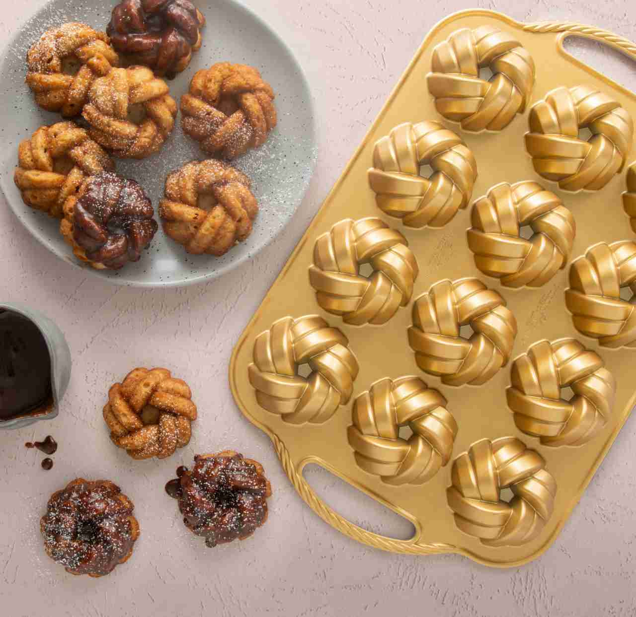 Nordic Ware 75th Anniversary Braided Mini Bundt Pan | BYC