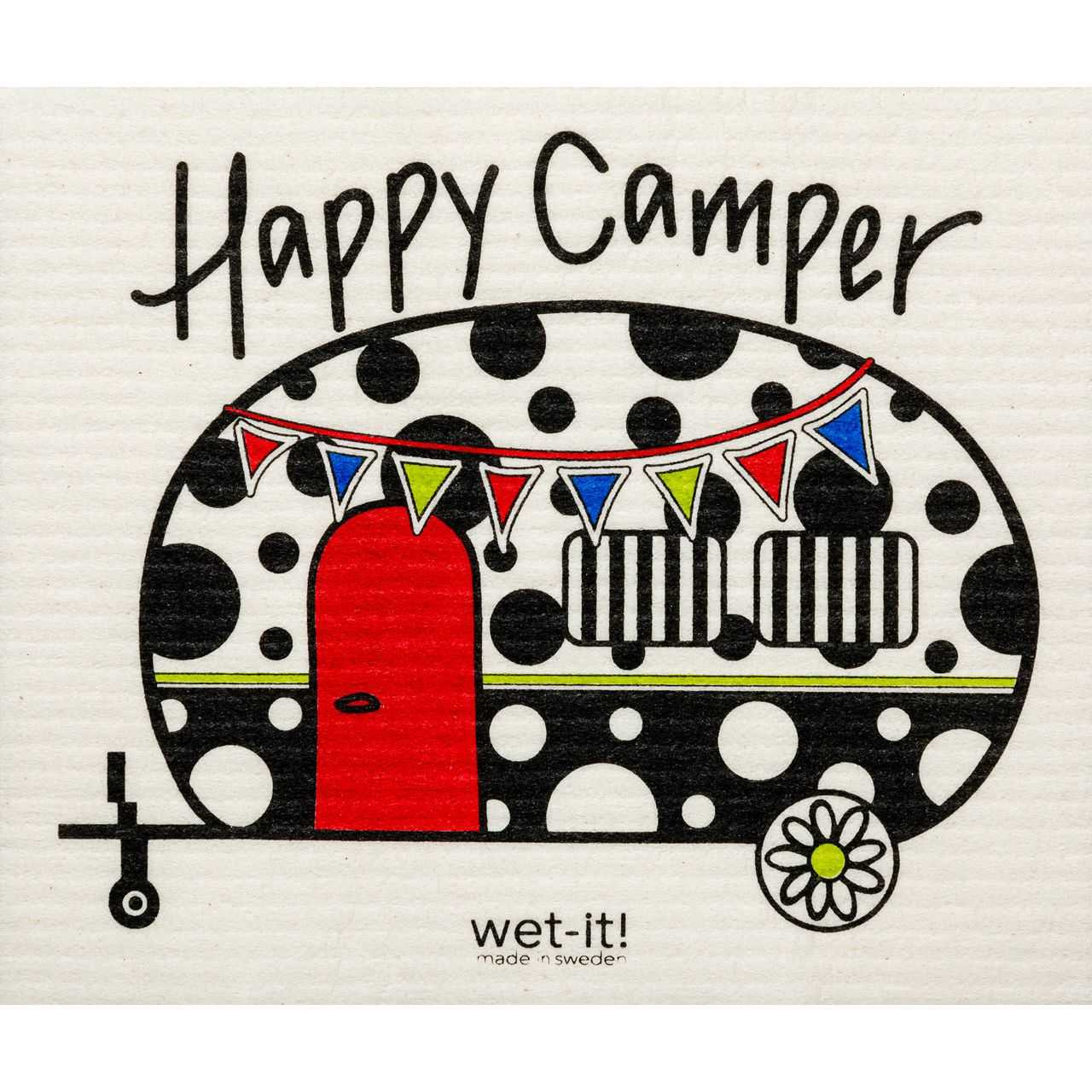 Wet-it! Swedish Dish Cloth - Happy Camper - Thumbnail 3