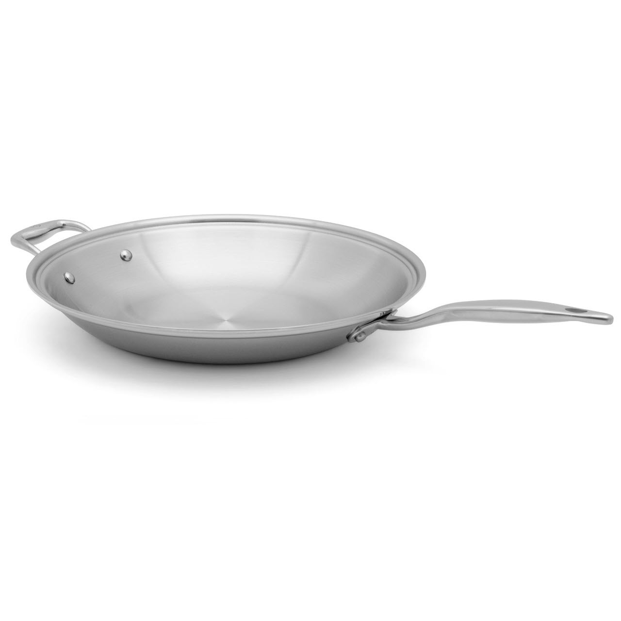 Heritage Steel Titanium Series 13.5 French Skillet, 5-Ply Clad Stainless  Steel Cookware with 316Ti, Made in USA