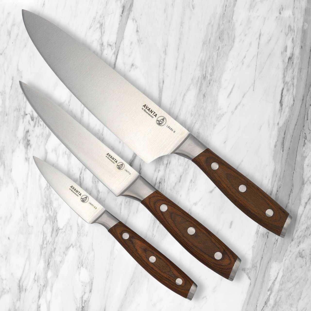 Messermeister Avanta Fine Edge Steak Knife Set of 4 - Black Handle