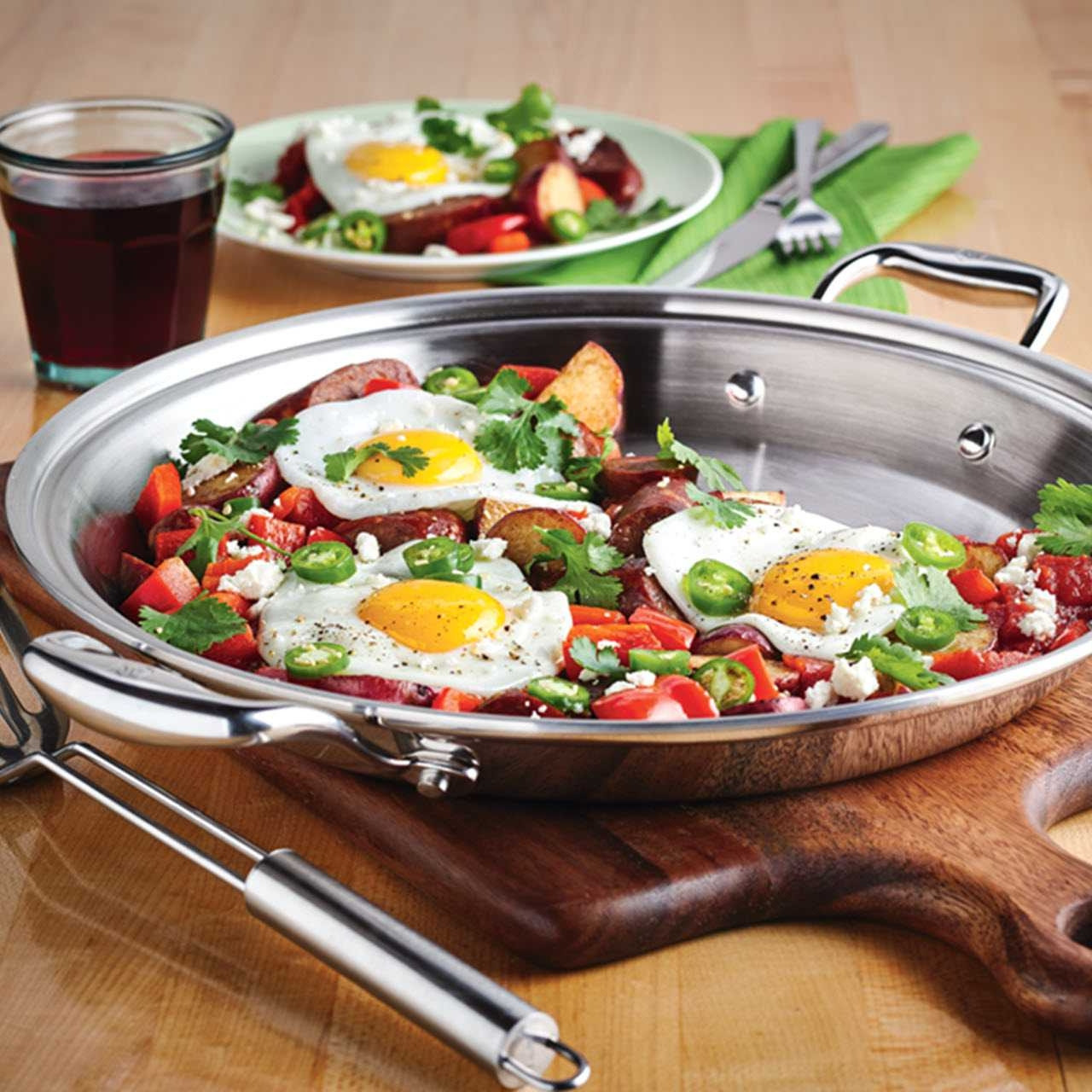 13.5 Stainless Steel French Skillet, Heritage Steel