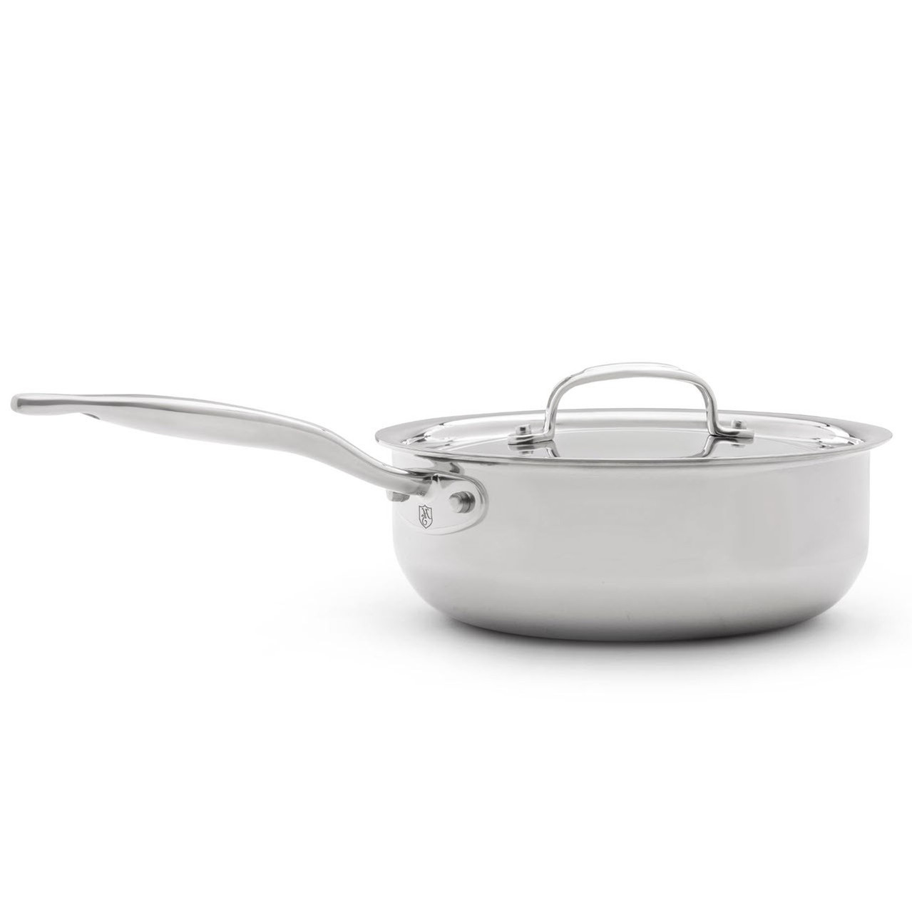 Heritage Steel Enhanced 5-ply Stainless 3 Qt. Saucier Pan with Lid