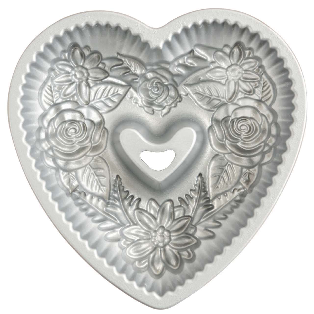 Wilton “Sweet Love” Heart Bundt 3D Ultra Bake 9 Pan w/LINER Heavy Duty  WEDDING