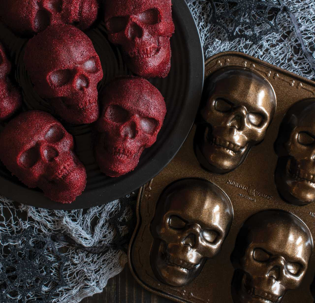 Nordic Ware Haunted Skull Cakelet Pan | Because You Cook