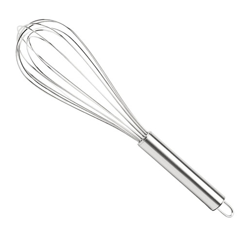 10-Inch Stainless Steel Whisk with Solid Handle on a white background