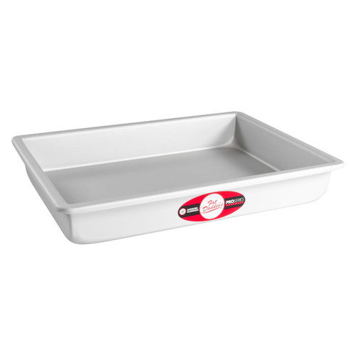 The 9x13x2 Fat Daddio's Anodized Aluminum Sheet Cake Pan with Solid Bottom
