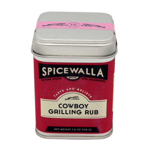 A tin of the Spicewalla Cowboy Grilling Rub.