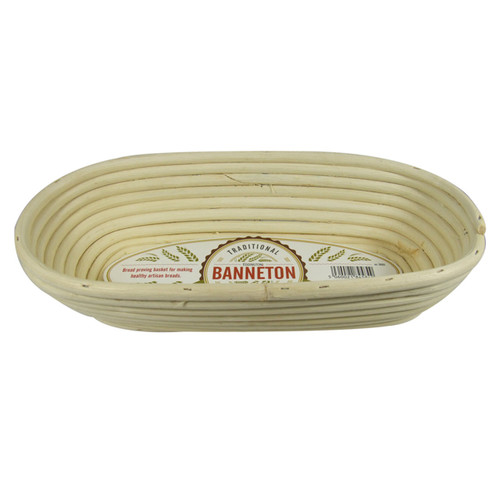 11-Inch Oval Banneton Basket  on a white background